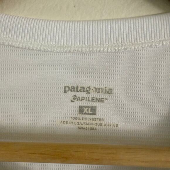 Patagonia Capilene Short Sleeve T Shirt Men's Size‎ XL White Gray Trim - Picture 3 of 7